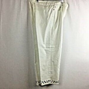 HEARTS OF PALM White Rhinestone Stretch Jeans